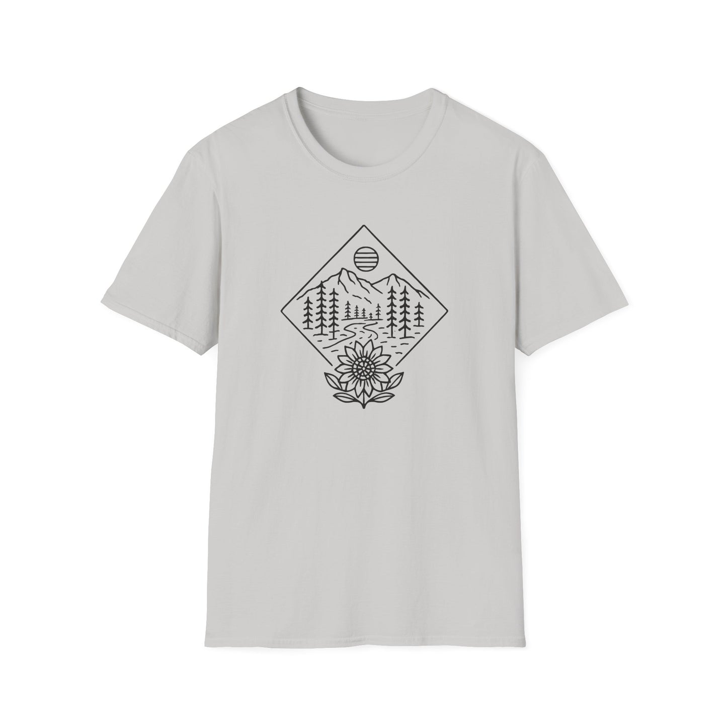 Sun Over Sunflower Landscape T-shirt