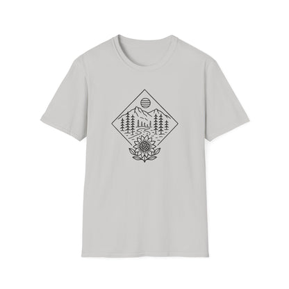 Sun Over Sunflower Landscape T-shirt