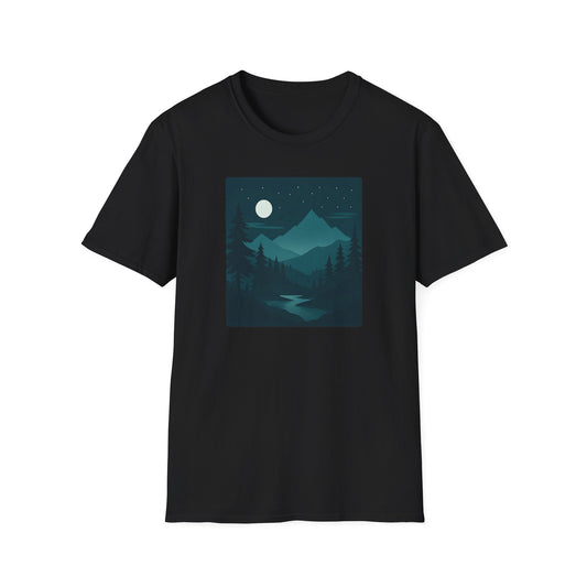 Dark Night Mountain Landscape