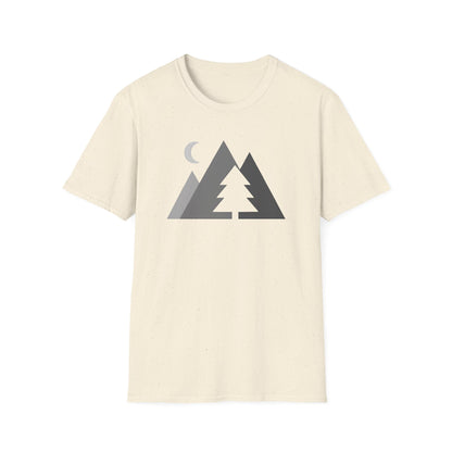 Greyscale Geometric Mountains T-shirt
