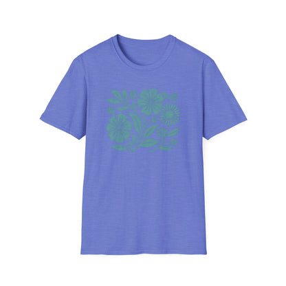 Flower Gathering Ink Print T-shirt