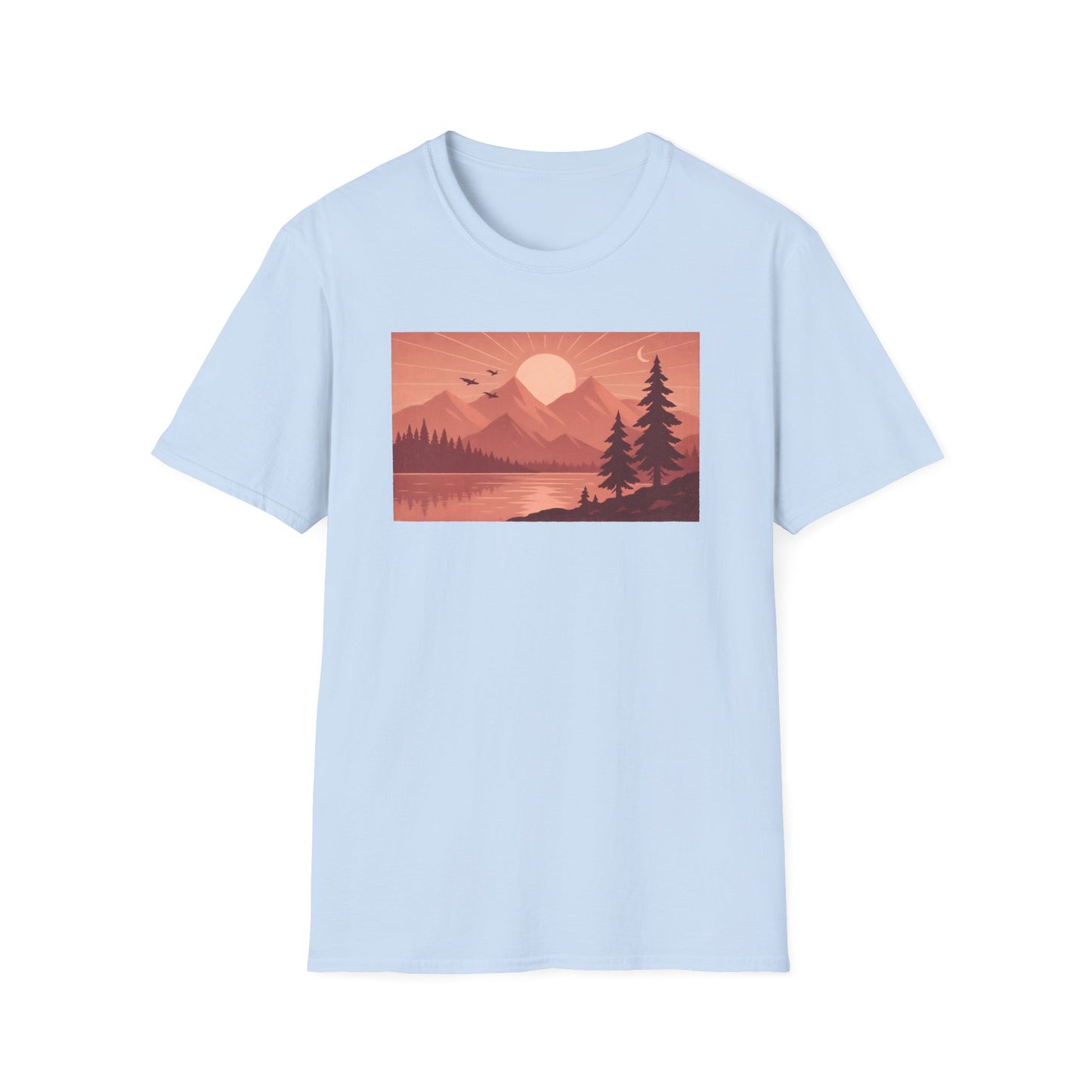 Mountain Lake Landscape Pinkscale