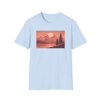 Mountain Lake Landscape Pinkscale