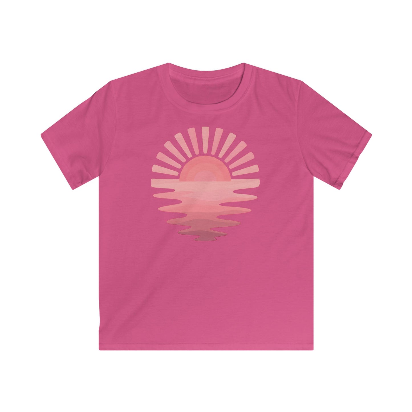 Children’s Pink Sunset Waves T-shirt