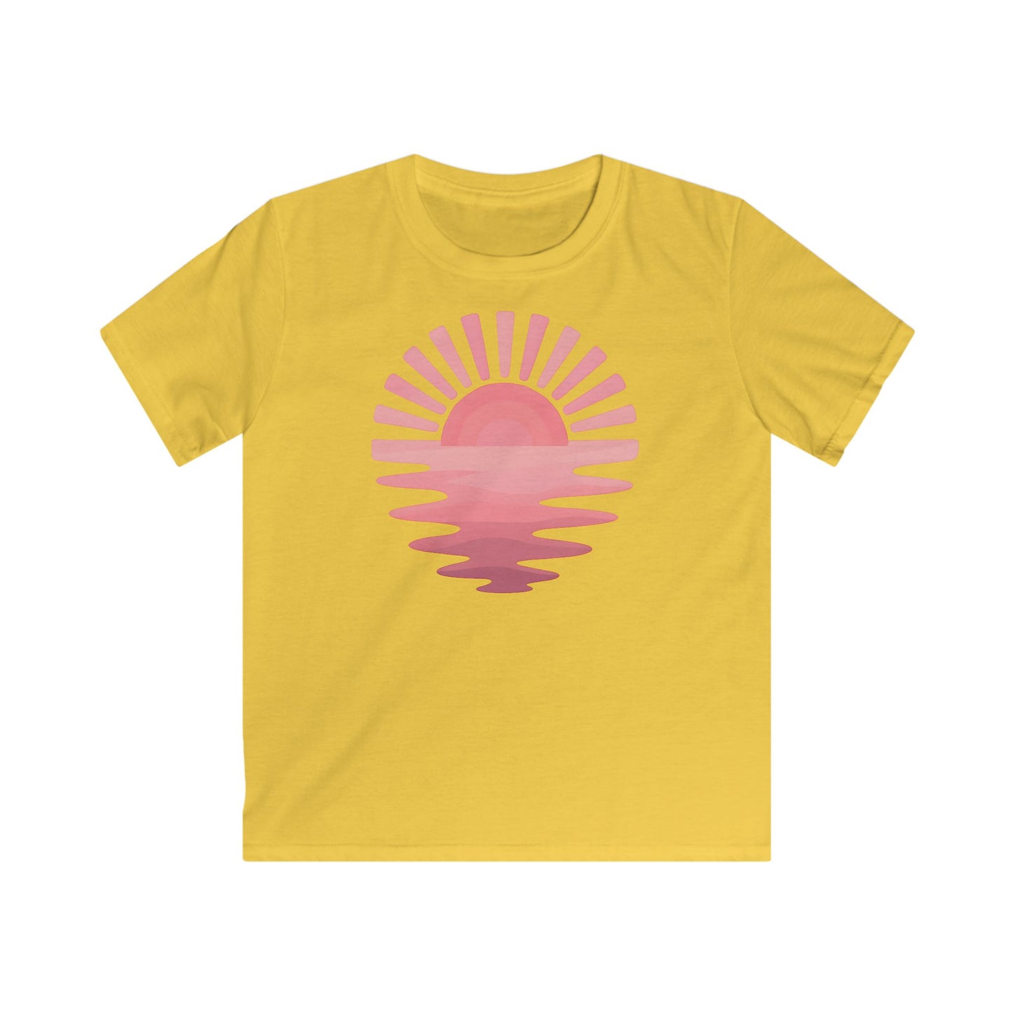 Children’s Pink Sunset Waves T-shirt