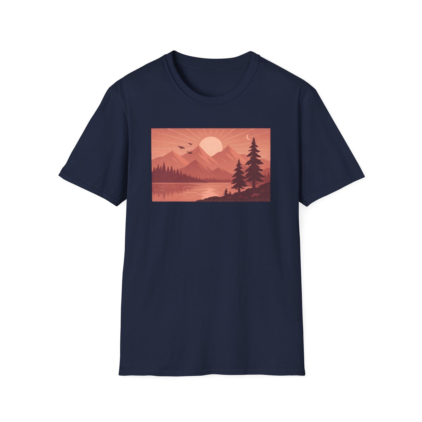 Mountain Lake Landscape Pinkscale