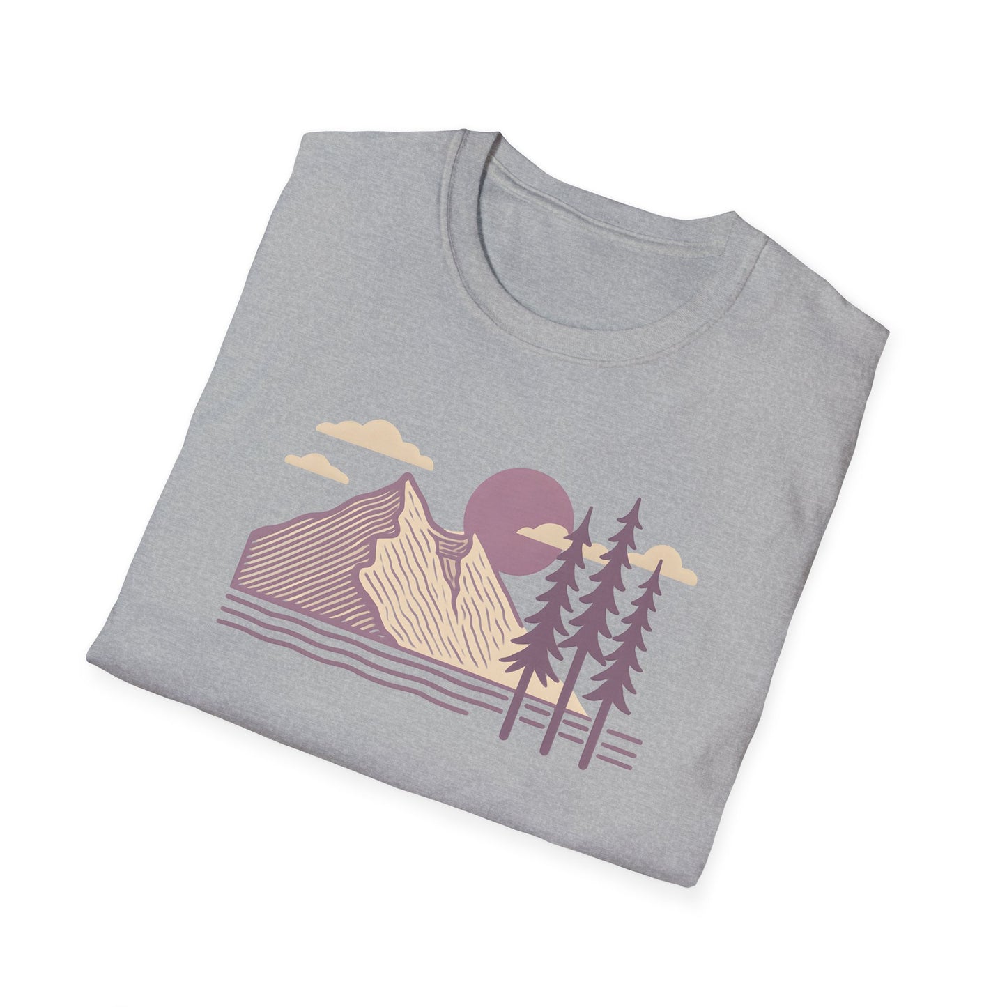 Minimalist Lavender Mountain Sunset T-shirt