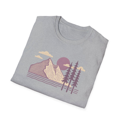 Minimalist Lavender Mountain Sunset T-shirt
