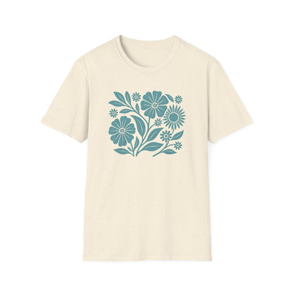 Flower Gathering Ink Print T-shirt