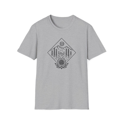 Sun Over Sunflower Landscape T-shirt