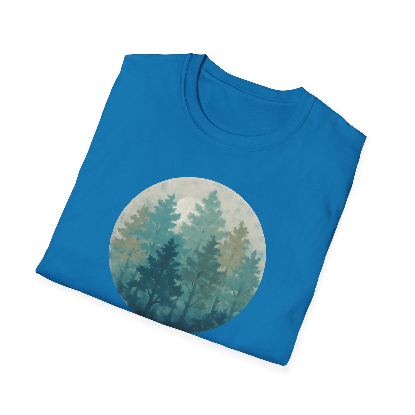 Forest Oil Painting Teals