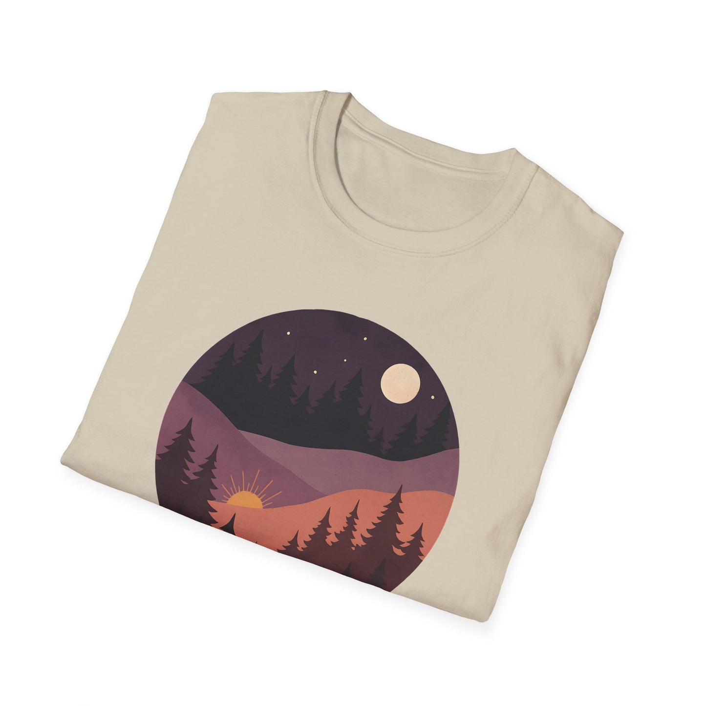 Sun Moon Layered Landscape T-shirt
