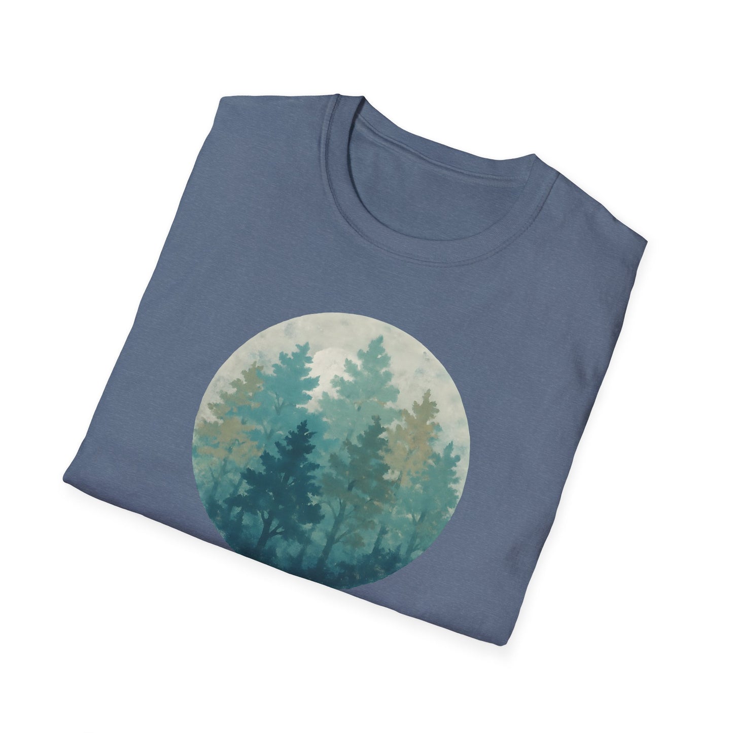 Forest Oil Painting Teals