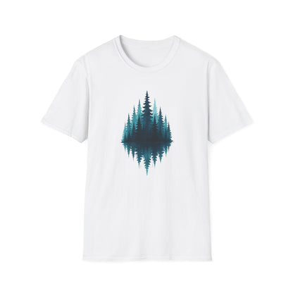 Mirrored Pine Teal Forest T-shirt