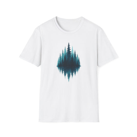 Mirrored Pine Teal Forest T-shirt