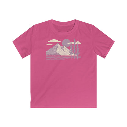 Children's Minimalist Lavender Mountain Sunset T-shirt