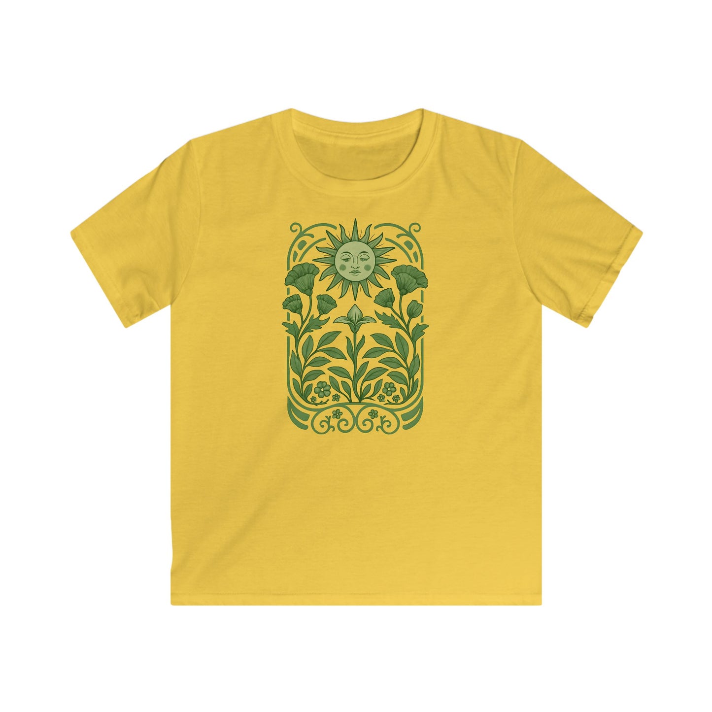 Children’s Serene Green Sunflower T-shirt