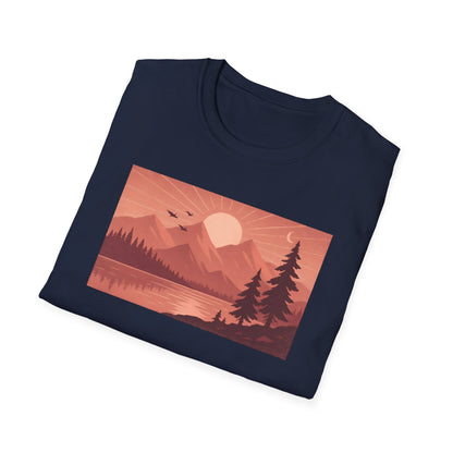 Mountain Lake Landscape Pinkscale