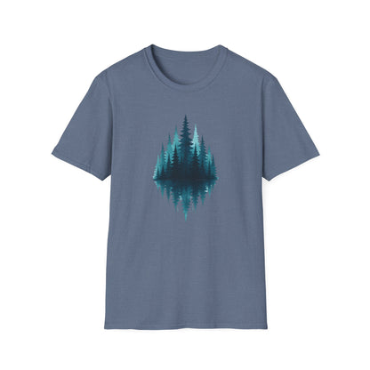 Mirrored Pine Teal Forest T-shirt
