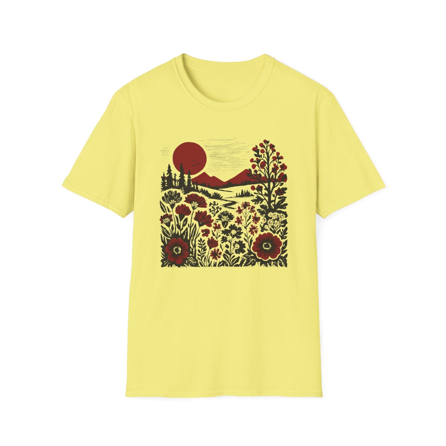 Burgundy Sunset Flora T-shirt