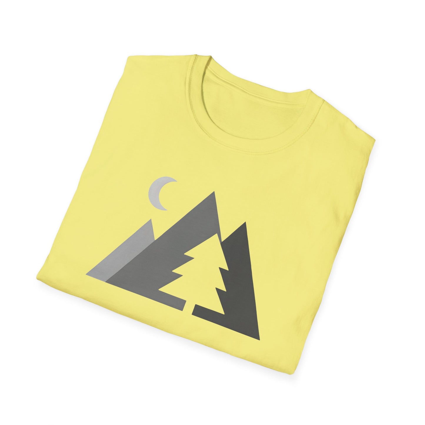 Greyscale Geometric Mountains T-shirt