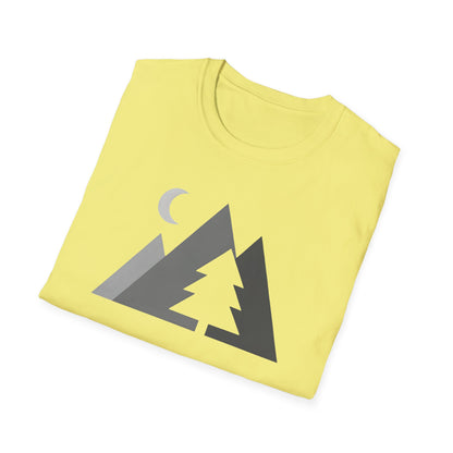 Greyscale Geometric Mountains T-shirt