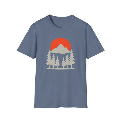 Grey Mountain Silhouette At Sunset T-shirt