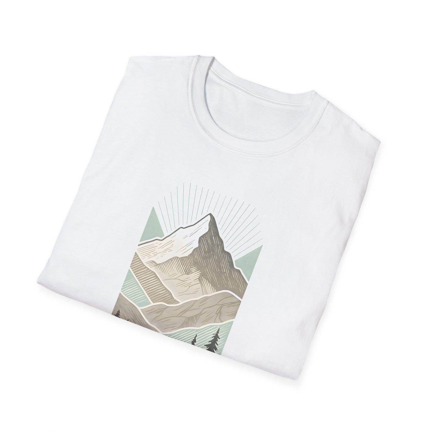 Sun Rays Over Layered Mountains T-shirt
