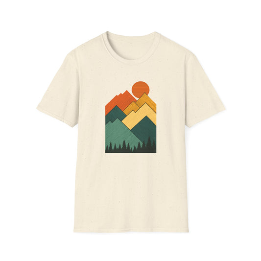 Sunset Over Lined Mountains T-shirt