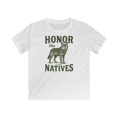 Children's Honor The Natives Untamed Red Wolf T-shirt