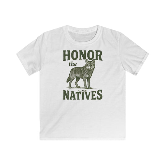 Children's Honor The Natives Untamed Red Wolf T-shirt