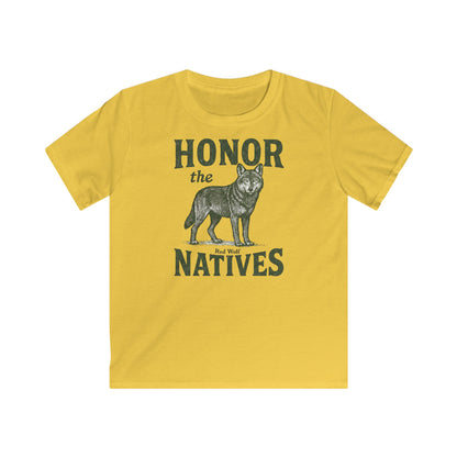 Children's Honor The Natives Untamed Red Wolf T-shirt