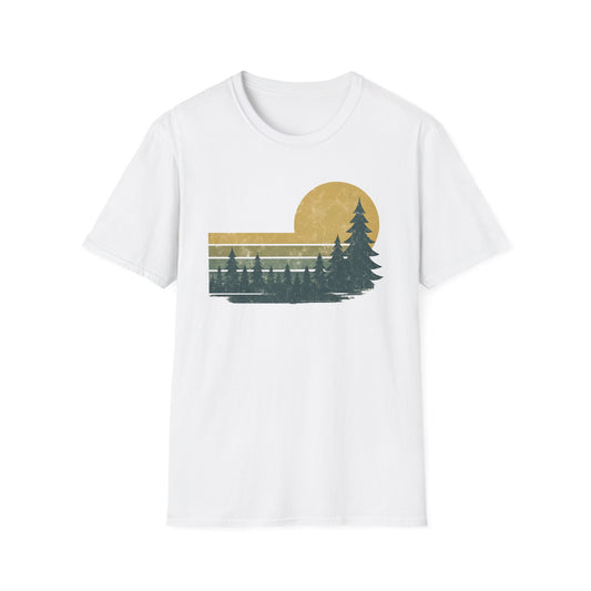 Golden Forest Retro Sunset