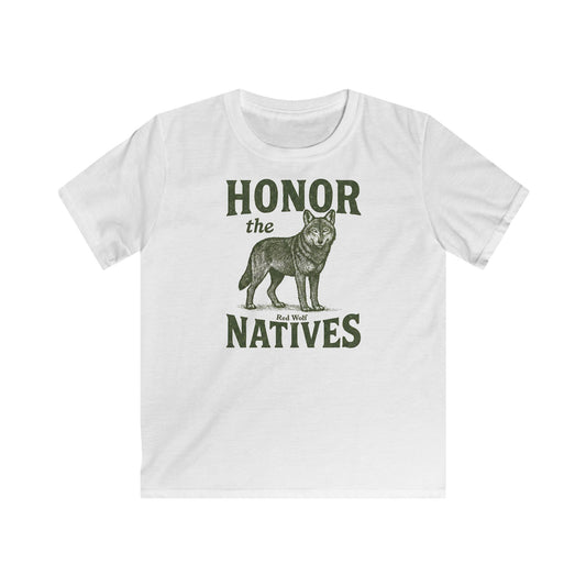 Children's Honor The Natives Red Wolf T-shirt