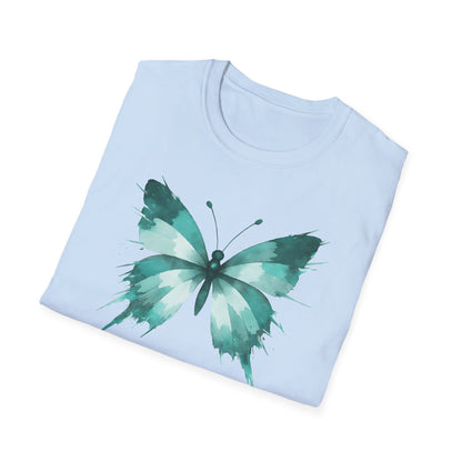 Butterfly Teal Watercolor