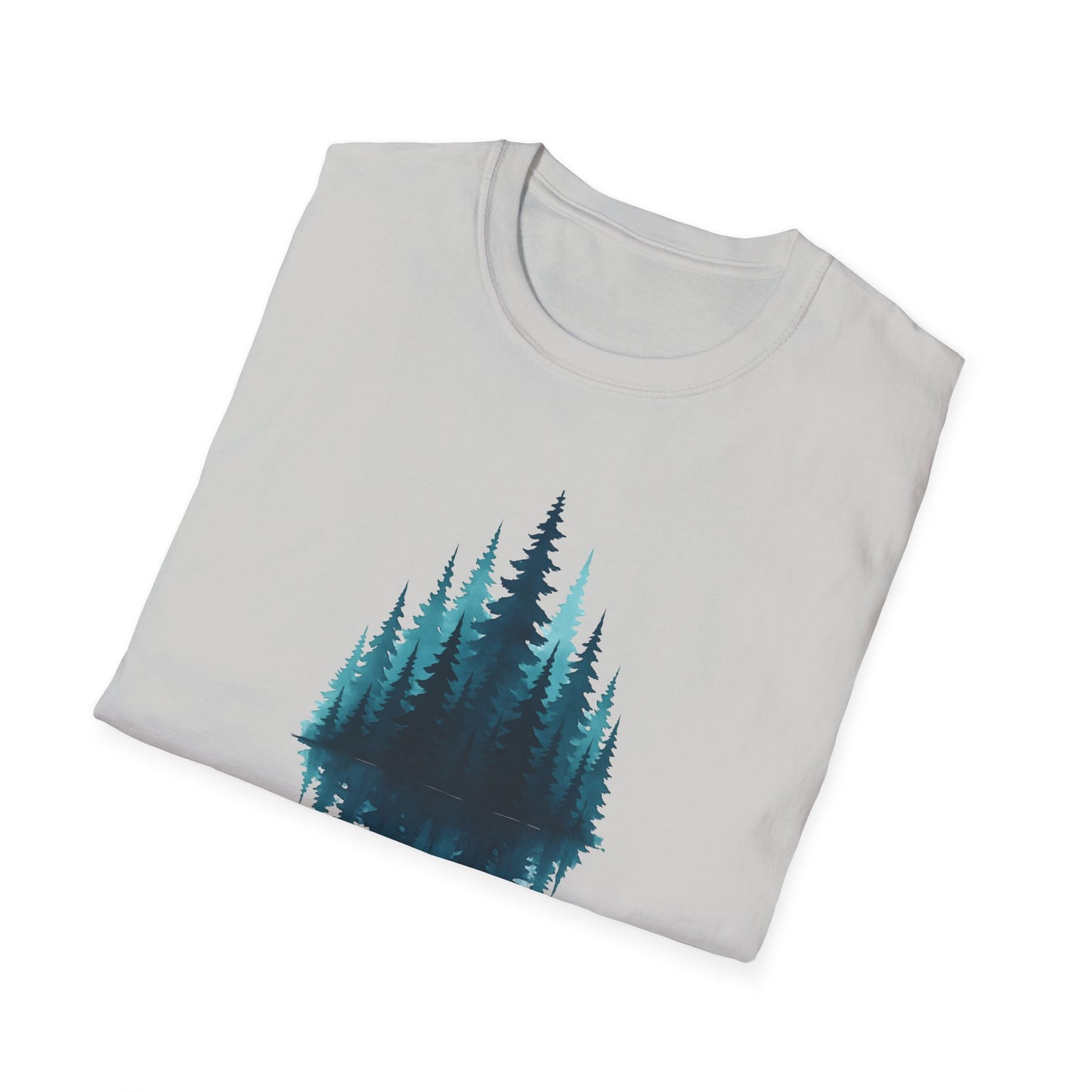 Mirrored Pine Teal Forest T-shirt
