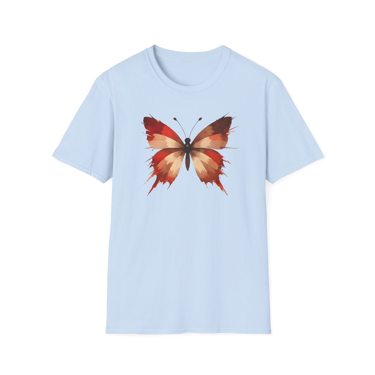 Watercolor Red Butterfly
