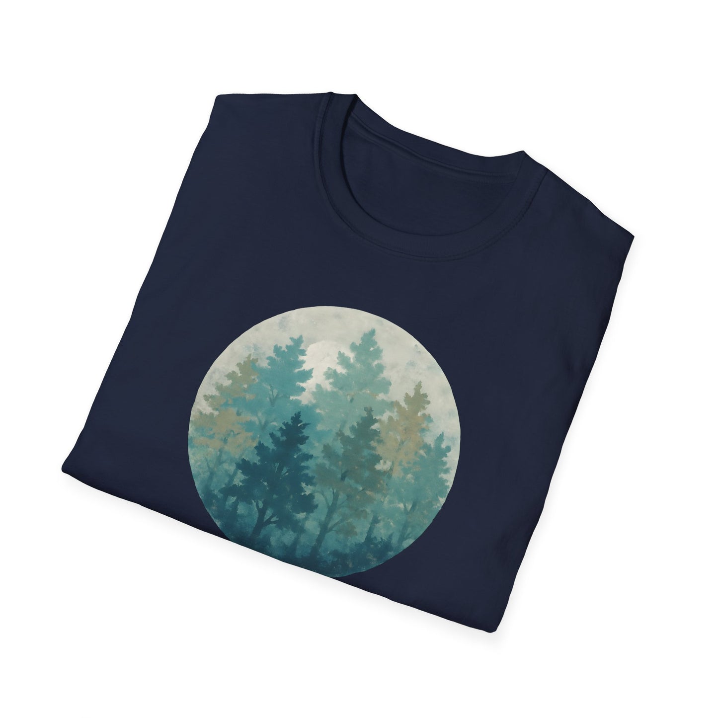 Forest Oil Painting Teals