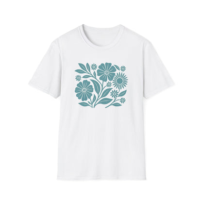 Flower Gathering Ink Print T-shirt