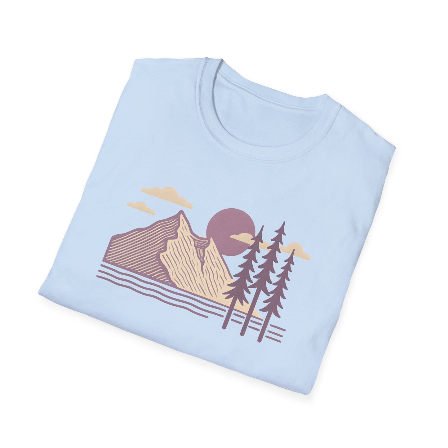 Minimalist Lavender Mountain Sunset T-shirt