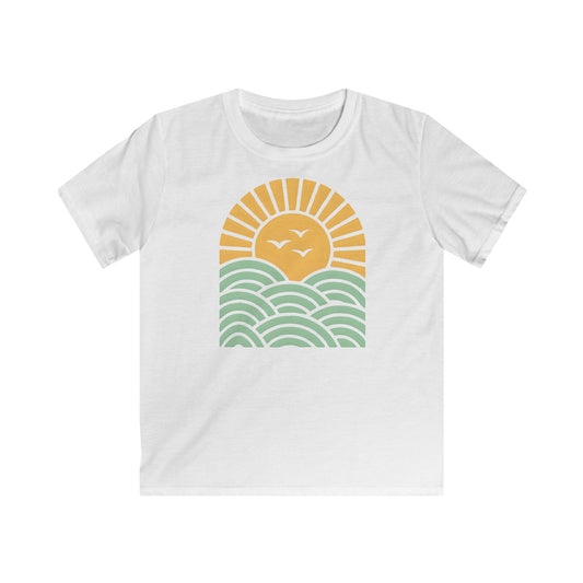 Children’s Sunrise Over Serene Waves T-shirt