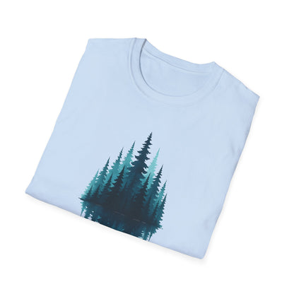 Mirrored Pine Teal Forest T-shirt