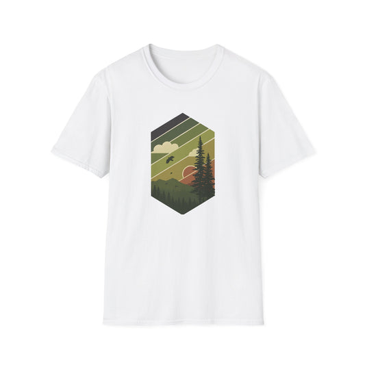 Retro Pine Forest Sunset T-shirt