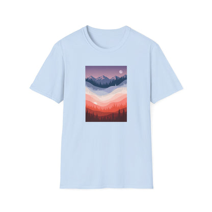 Day and Night Layered Landscape T-shirt