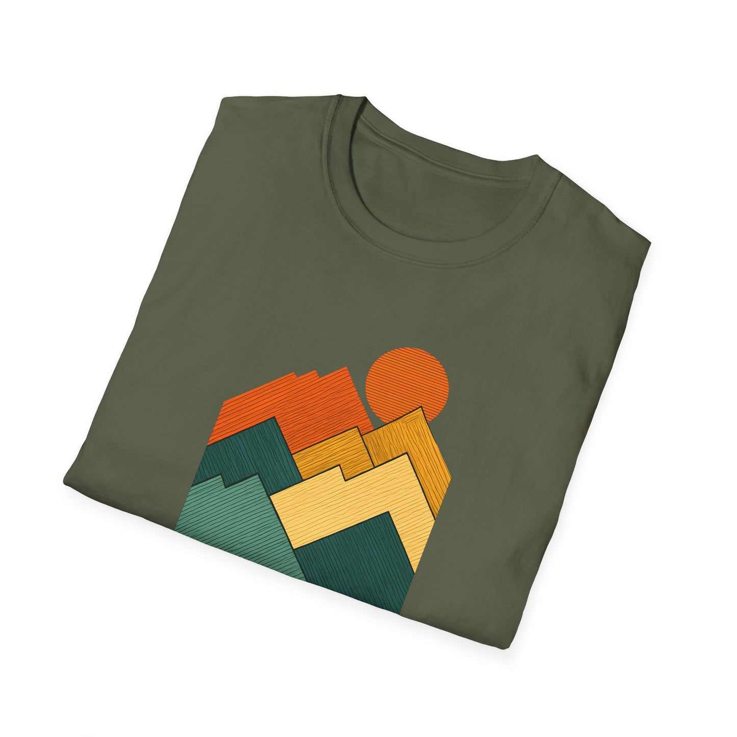 Sunset Over Lined Mountains T-shirt