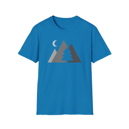 Greyscale Geometrical Mountains T-shirt