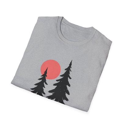 Serene Pines Under Sunset T-shirt