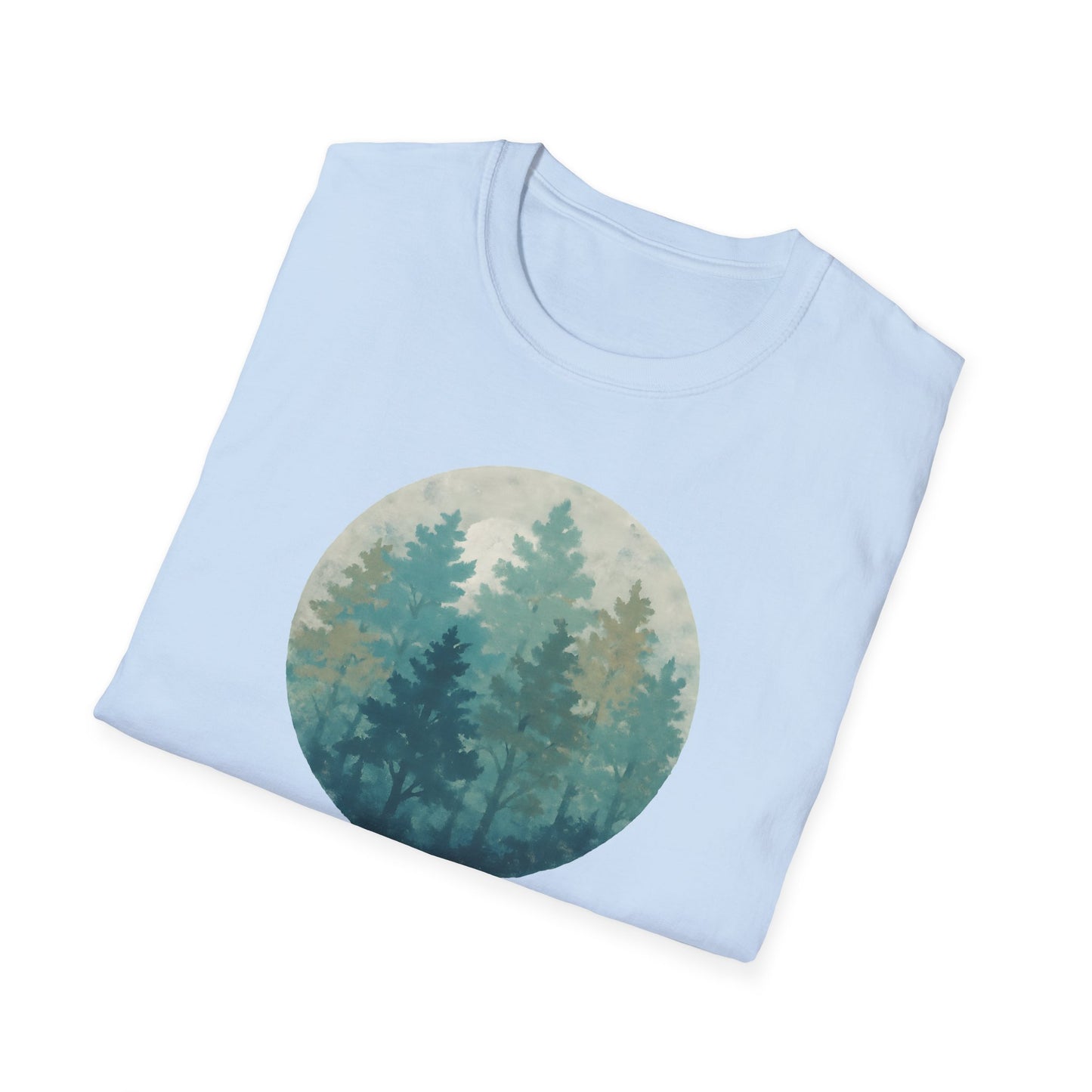 Forest Oil Painting Teals