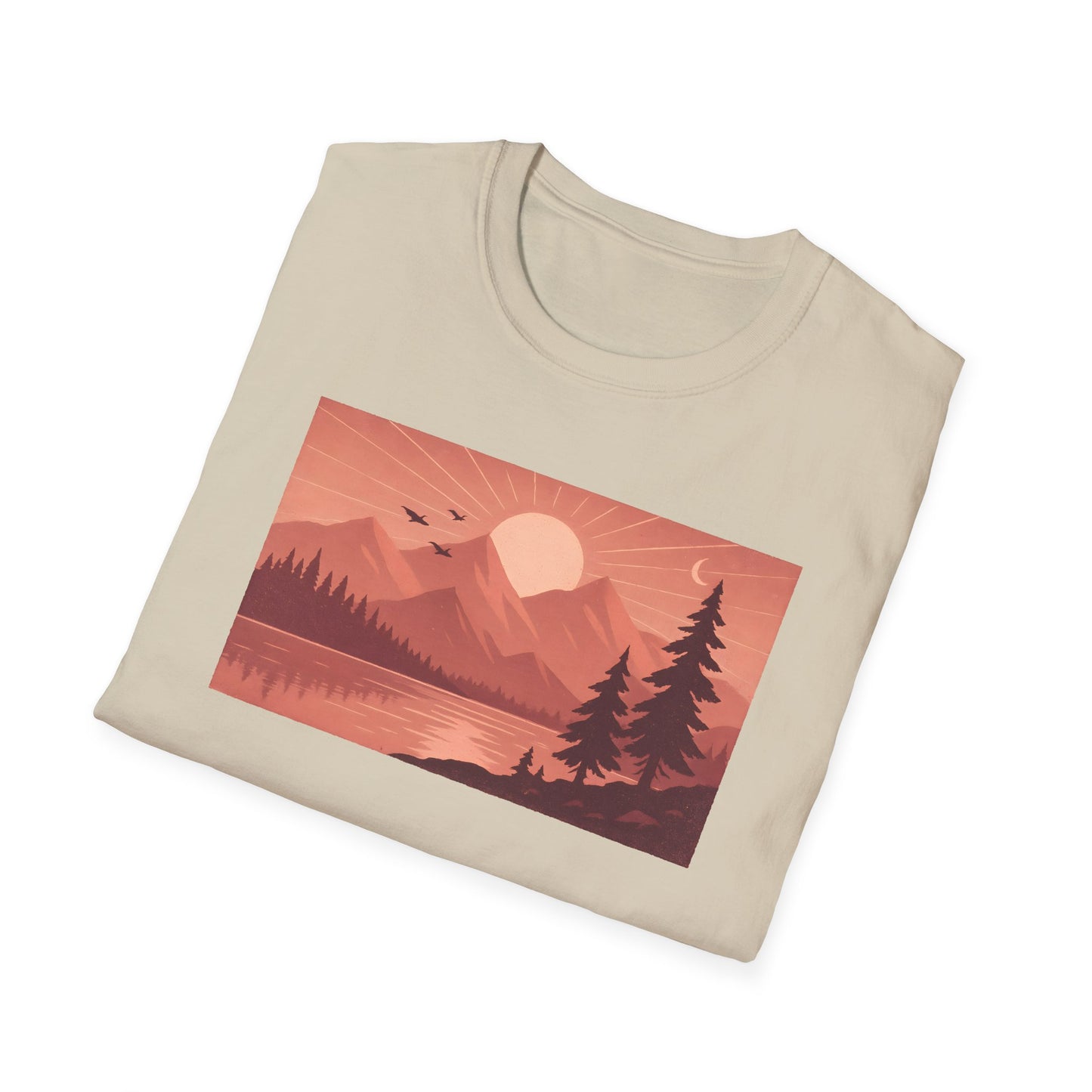 Mountain Lake Landscape Pinkscale
