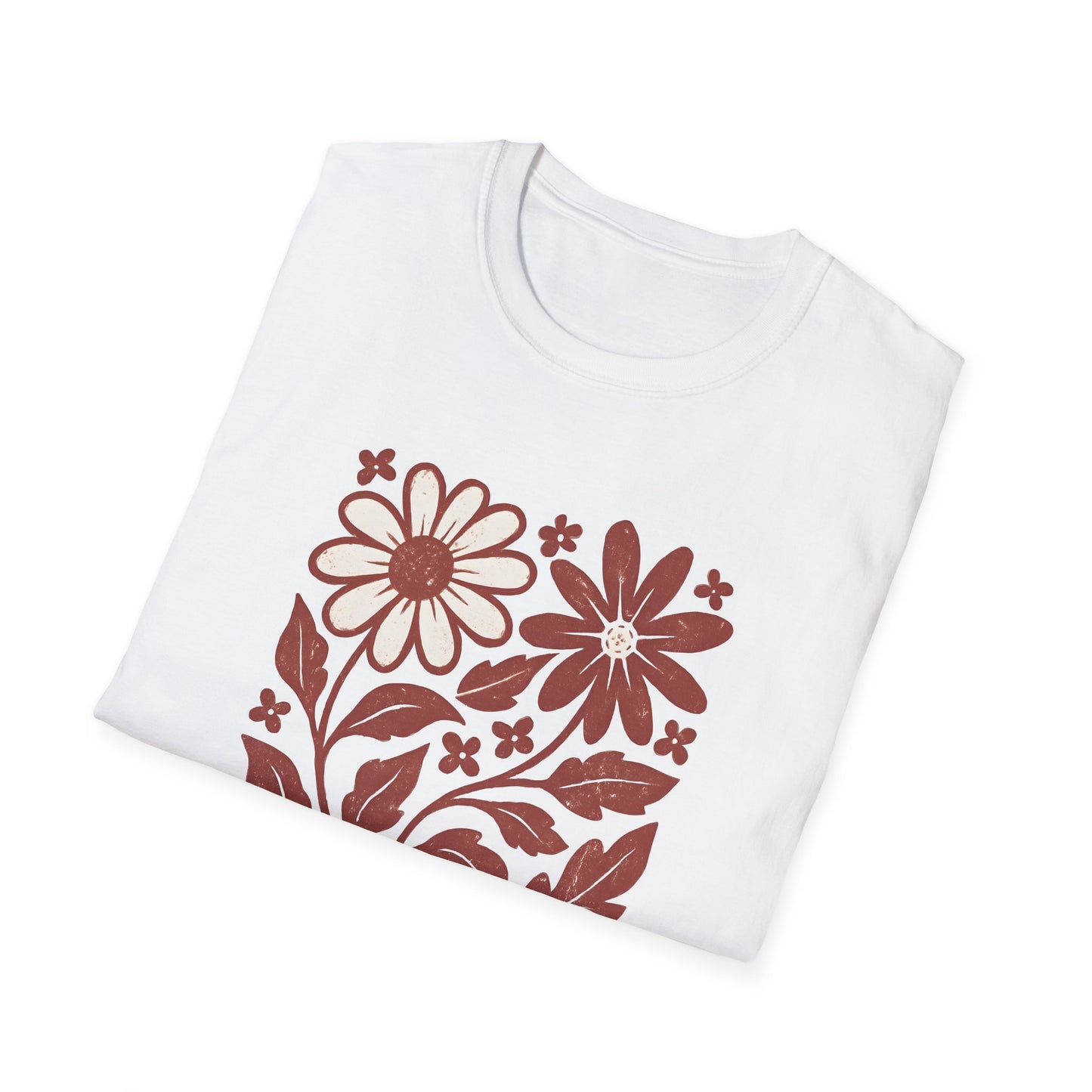 Maroon Flower Friends T-shirt